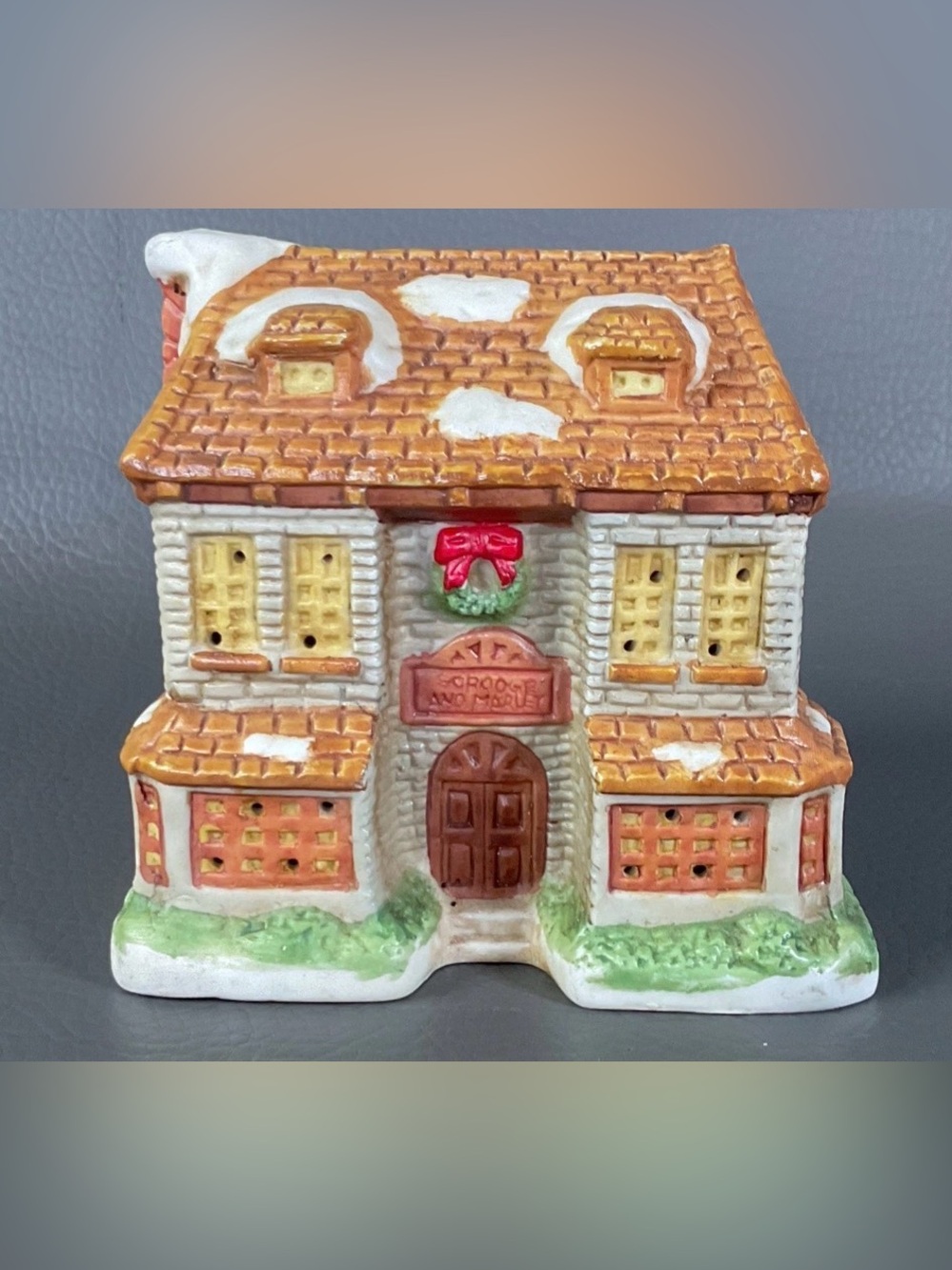 1991 National Rennoc Scrooge And Marley Porcelain Christmas Village Building
